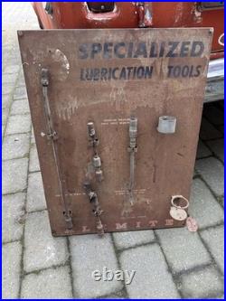 Vintage American Specialised Lubrications Tools Workshop Tool Hanging Board