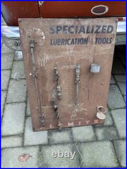 Vintage American Specialised Lubrications Tools Workshop Tool Hanging Board