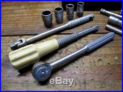 Vintage Blackhawk Tools 1/4 Drive Nuggies Ratchet Socket Wrench Tool Set (1945)