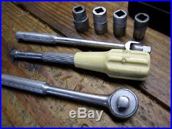 Vintage Blackhawk Tools 1/4 Drive Nuggies Ratchet Socket Wrench Tool Set (1945)