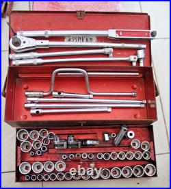 Vintage Britool large master socket set METRIC, WHITWORTH, METRIC + BOX