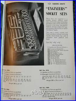 Vintage Britool socket set 1/2 double decker toolbox + open & ring spanner sets