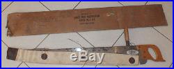 Vintage CROSS CUT TYPE HAND SAW ONE MAN #1 3-FT CURTIS SAW JEMCO TOOL CORP