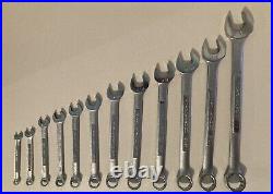 Vintage Craftsman 12 Piece SAE 12pt Combination Wrench Set, 1/4 to 1, USA