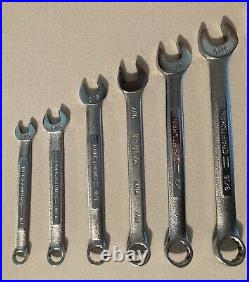 Vintage Craftsman 12 Piece SAE 12pt Combination Wrench Set, 1/4 to 1, USA