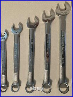 Vintage Craftsman 12 Piece SAE 12pt Combination Wrench Set, 1/4 to 1, USA