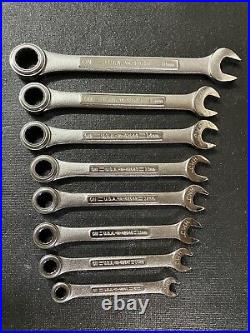 Vintage Craftsman 8pc Metric Ratcheting Combination Wrench Set 42445 USA