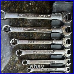 Vintage Craftsman 9pc 6 point SAE Combination Wrench Set USA 44162 1/4 11/16