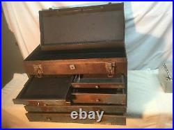 Vintage Dayton Electric MFG. Metal Machinist Tool Box 7 drawer Steam Punk