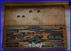 Vintage Eventus BSF Tap & Die Set in Original Wooden Case, all but 1 Tap Missing
