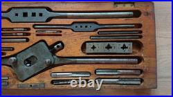 Vintage Eventus BSF Tap & Die Set in Original Wooden Case, all but 1 Tap Missing