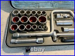 Vintage GEDORE 41pc 1/2 Socket Set Metric AF Whitworth COMPLETE 1970s Rare