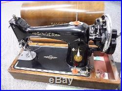 Vintage Hand Crank Singer Sewing Machine Model 201K, immaculate! Tools &