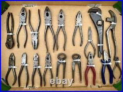 Vintage Hand Tool Collection 18 Mixed Pliers & Cutters 1940s-1970s