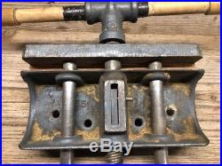 Vintage Huge Bench Vise Quick Release Screw Wood Vise 10 X 10 1v 65