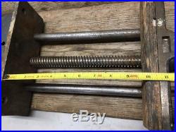 Vintage Huge Bench Vise Quick Release Screw Wood Vise 10 X 10 1v 65