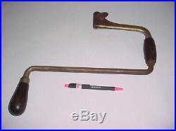 Vintage IRWIN Auger Drill Bit Set Hand Drill Bits Wood Box withUnusual Power Brace