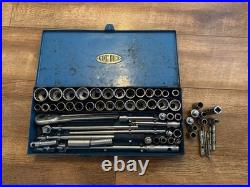 Vintage King Dick Socket set with Britool and others 65 pieces rare
