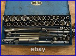 Vintage King Dick Socket set with Britool and others 65 pieces rare