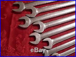 -Vintage- Snap-On 14 Pc. SAE Extra Long Combination Wrench Set 1/4 thru 1