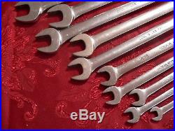 -Vintage- Snap-On 14 Pc. SAE Extra Long Combination Wrench Set 1/4 thru 1