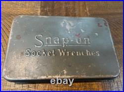 Vintage Snap-On Early Socket Wrench Set In Original Case 1/4 Drive WWII