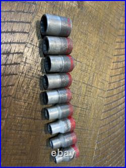 Vintage Snap-On Early Socket Wrench Set In Original Case 1/4 Drive WWII