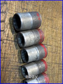 Vintage Snap-On Early Socket Wrench Set In Original Case 1/4 Drive WWII