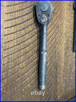 Vintage Snap-On Early Socket Wrench Set In Original Case 1/4 Drive WWII