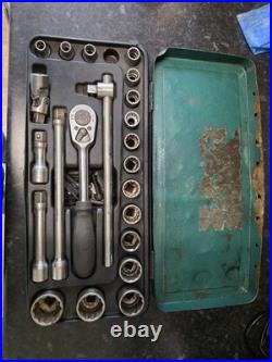 Vintage Stahlwille 512 1/2 Ratchet & Socket Set 12-Point Metric Made In Germany
