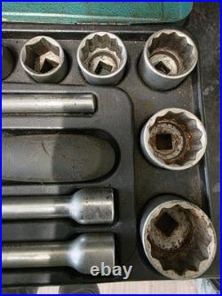 Vintage Stahlwille 512 1/2 Ratchet & Socket Set 12-Point Metric Made In Germany