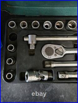 Vintage Stahlwille 512 1/2 Ratchet & Socket Set 12-Point Metric Made In Germany