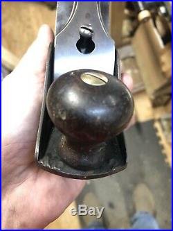 Vintage Stanley Bailey No 2 Hand Plane, Type 7. 3 Patent Dates on Lateral Adjust