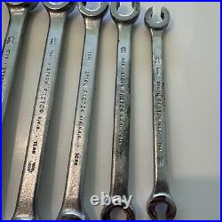 Vtg 7pc Proto Professional SAE Flare Nut Wrenches Open End USA 3700m 7mm-21mm