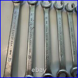 Vtg 7pc Proto Professional SAE Flare Nut Wrenches Open End USA 3700m 7mm-21mm