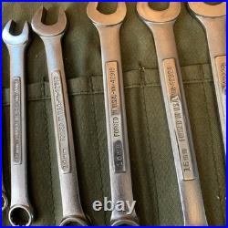 Vtg Craftsman 12 Pc Metric Combination Wrench Set 12-Pt Forged USA V? With roll