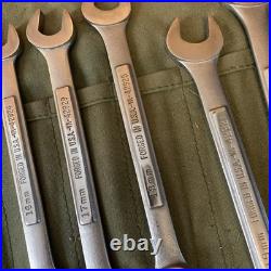 Vtg Craftsman 12 Pc Metric Combination Wrench Set 12-Pt Forged USA V? With roll