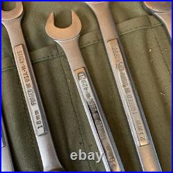 Vtg Craftsman 12 Pc Metric Combination Wrench Set 12-Pt Forged USA V? With roll