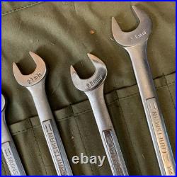 Vtg Craftsman 12 Pc Metric Combination Wrench Set 12-Pt Forged USA V? With roll