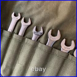 Vtg Craftsman 12 Pc Metric Combination Wrench Set 12-Pt Forged USA V? With roll