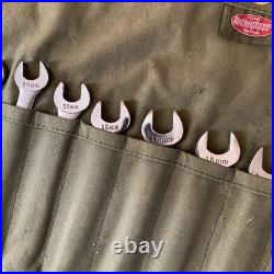 Vtg Craftsman 12 Pc Metric Combination Wrench Set 12-Pt Forged USA V? With roll