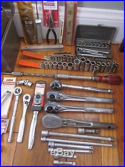 Vtg & NOS CRAFTSMAN 300pc Ratchet Socket Wrench Pliers Hammer Tool Box Set LOT