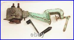 Vtg antique Pexto 544-A hand crank bead roller iron metalworking tool with stand