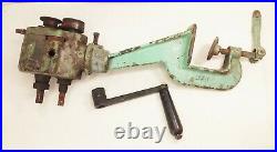 Vtg antique Pexto 544-A hand crank bead roller iron metalworking tool with stand