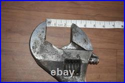 Vtg steel Large Extra Wide Plumbing Adjustable Wrench Spanner tool plier USA 24