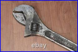 Vtg steel Large Extra Wide Plumbing Adjustable Wrench Spanner tool plier USA 24 Vtg steel Large Extra Wide Plumbing Adjustable Wrench Spanner tool plier USA 24