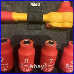 Wera Zyklop VDE 1 3/8 Drive Insulated Socket Set 6-19mm