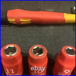 Wera Zyklop VDE 1 3/8 Drive Insulated Socket Set 6-19mm