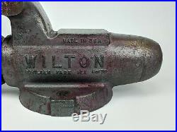 Wilton No. 400 Bullet Vise 4 Jaw non-swivel round shaft 80s vintage schiller