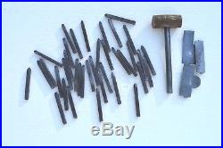Ww2 U. S, (74th Inf). Army/ Military Letters & Number Steel Metal Stamp Punch Sets